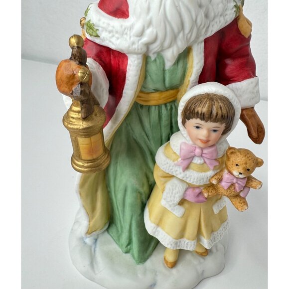 Porcelain Santa and Child with Teddy Bear by Avon - Picture 3 of 15